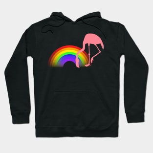 Pink Flamingo End of the Rainbow Hoodie